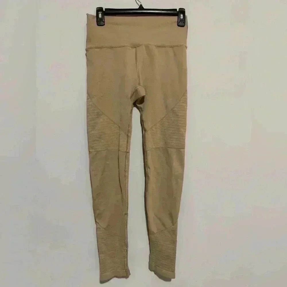 Alphalete  Revival High Waisted Leggings Taupe Beige Size Large